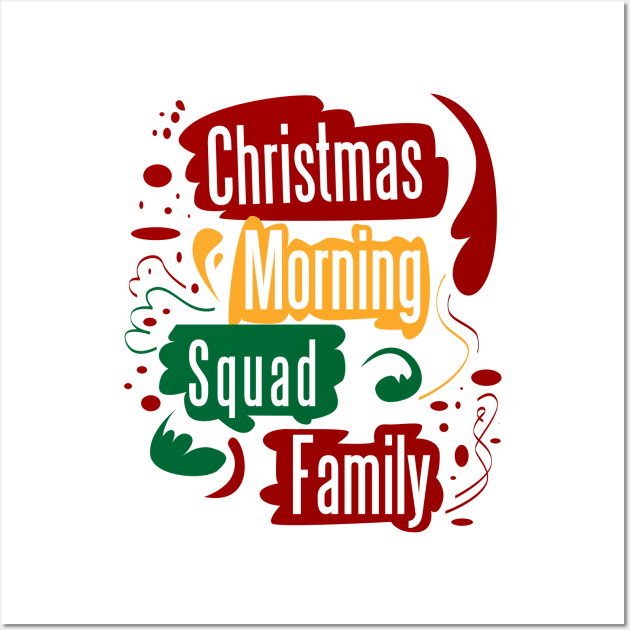 christmas morning squad family Wall Art by Aloenalone